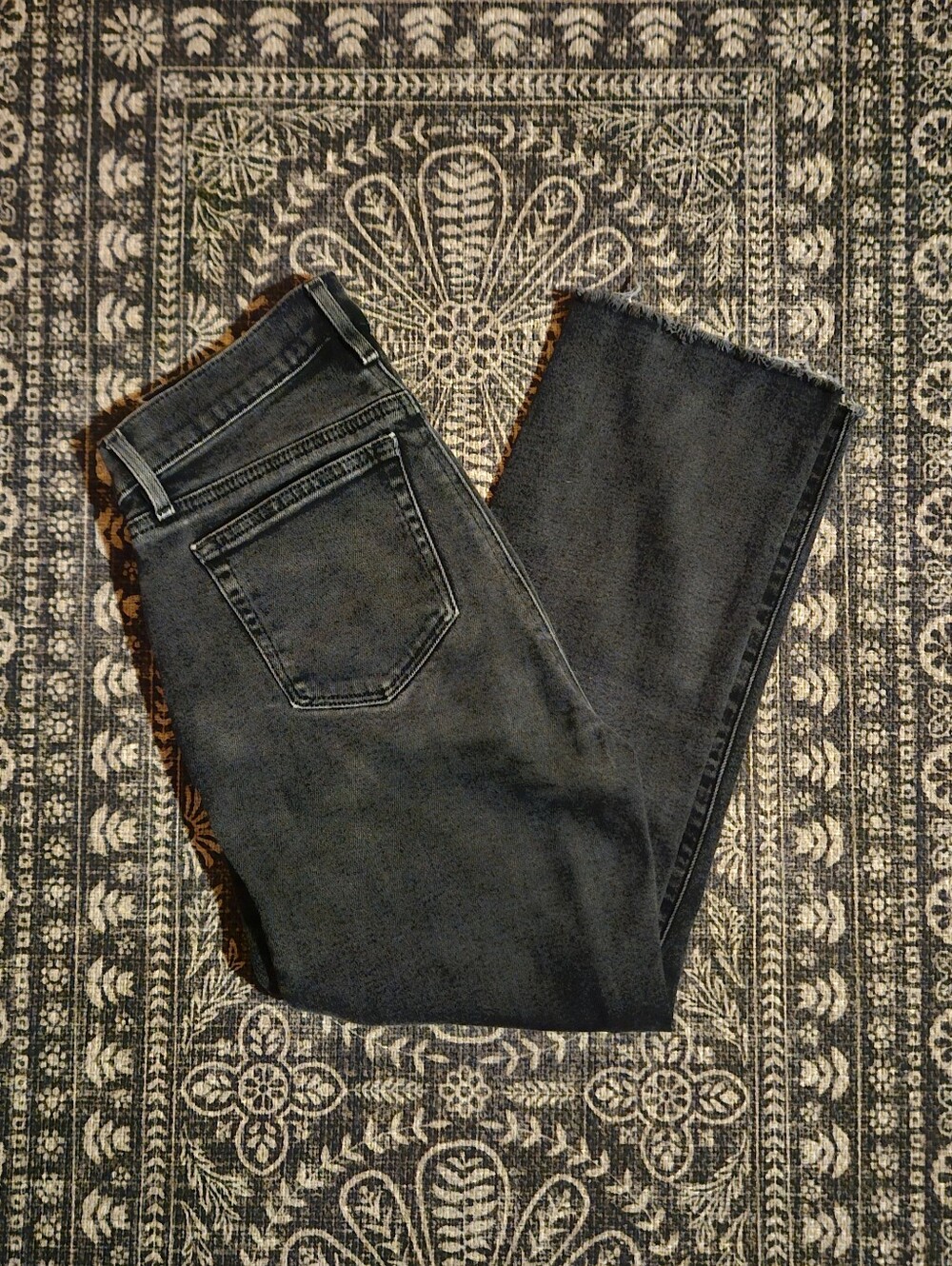 Loft Raw Hem Ankle Crop Jean